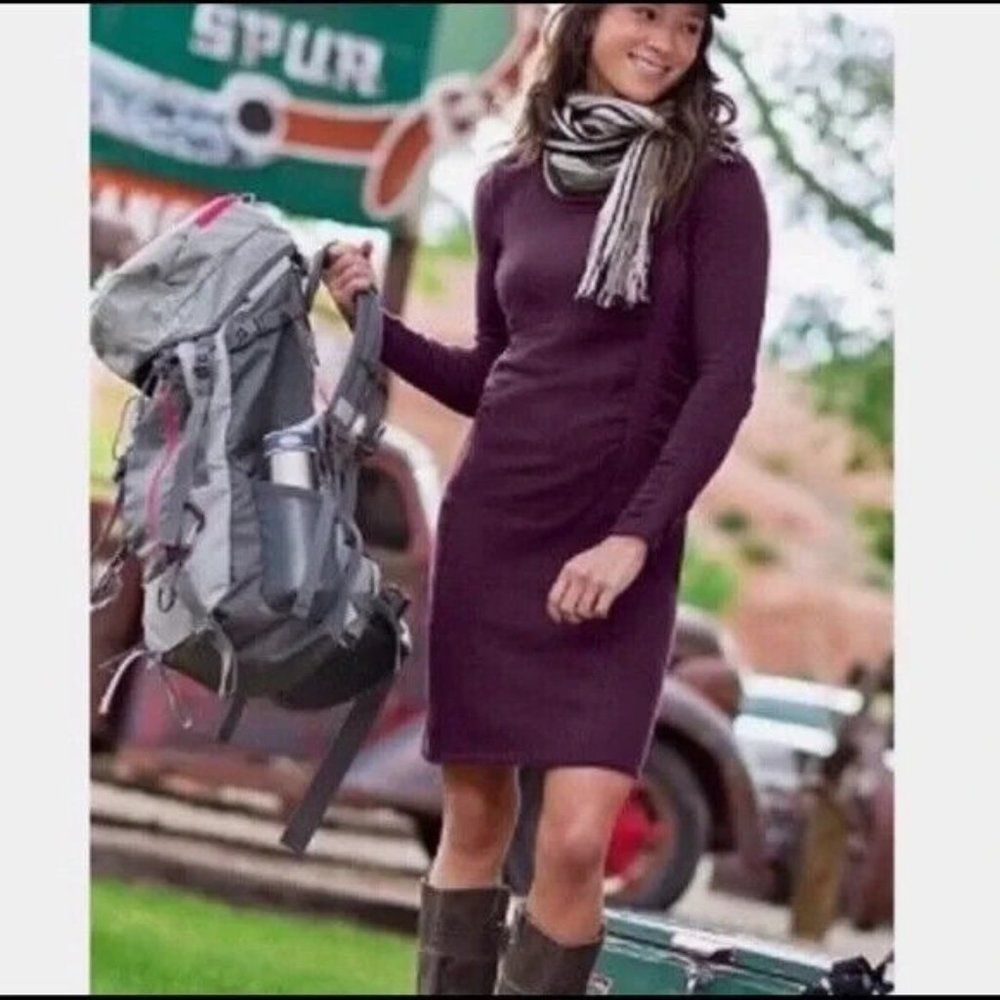 Athleta Heavenly Sweater Ruched Purple Dress Size XS